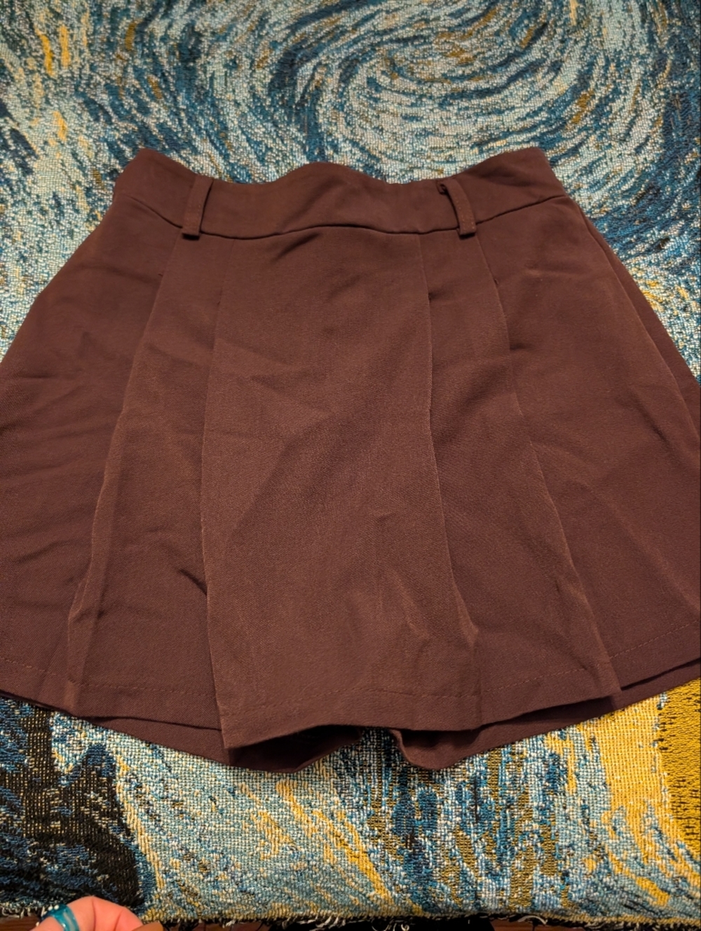 Pleated Brown Skort
